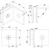 GC-090-A1 Black Коннектор стена-стекло 90 градусов