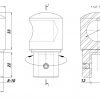 SC-2C Соединитель глухой трубы D 19mm труба – стекло